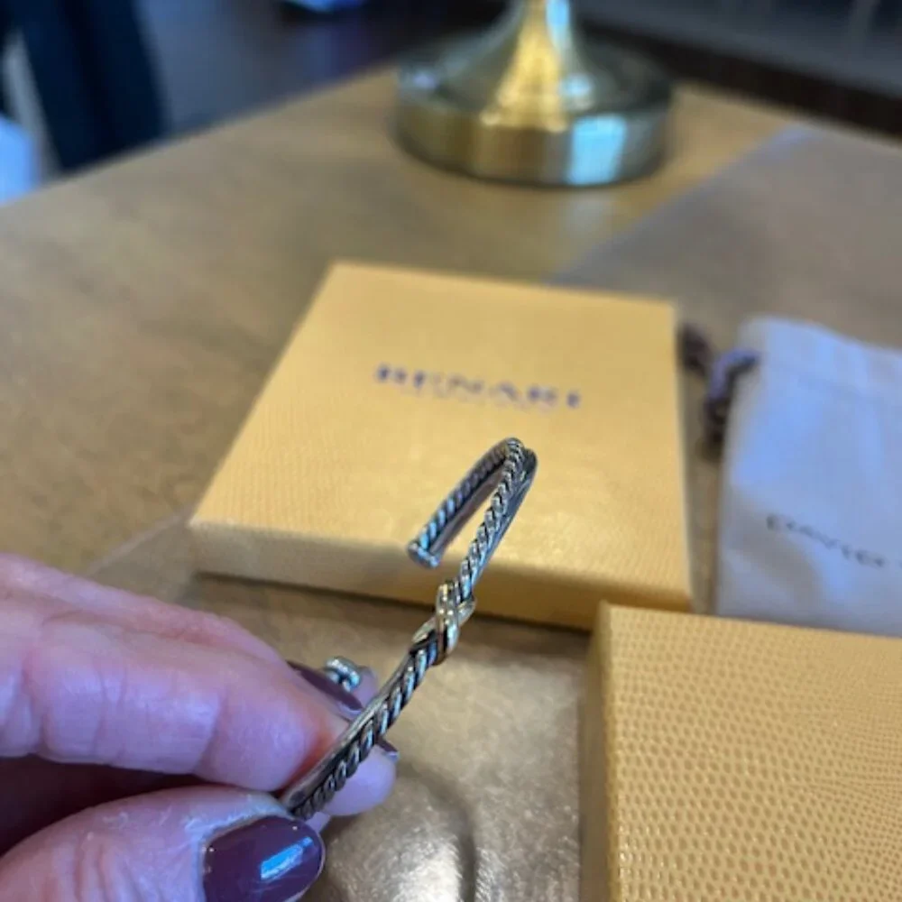 David Yurman Cable Open Cuff Bracelet | Sterling Silver | Medium Fit - Picture 6 of 8